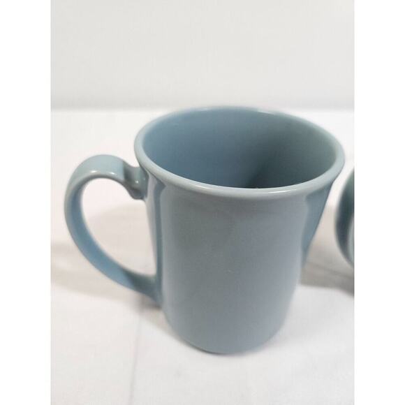 Mug Corning Coffee Cup Solid Robins Egg Blue Vintage USA Signed set of 2 - Picture 3 of 7
